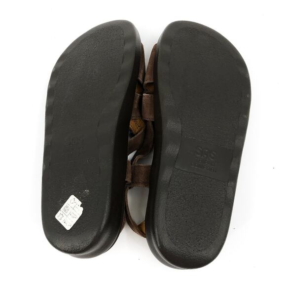 SAS Womens Huggy Cross Strap Sandal 10 M Teddy Brown Suede Adjustable NWOB - Picture 10 of 10